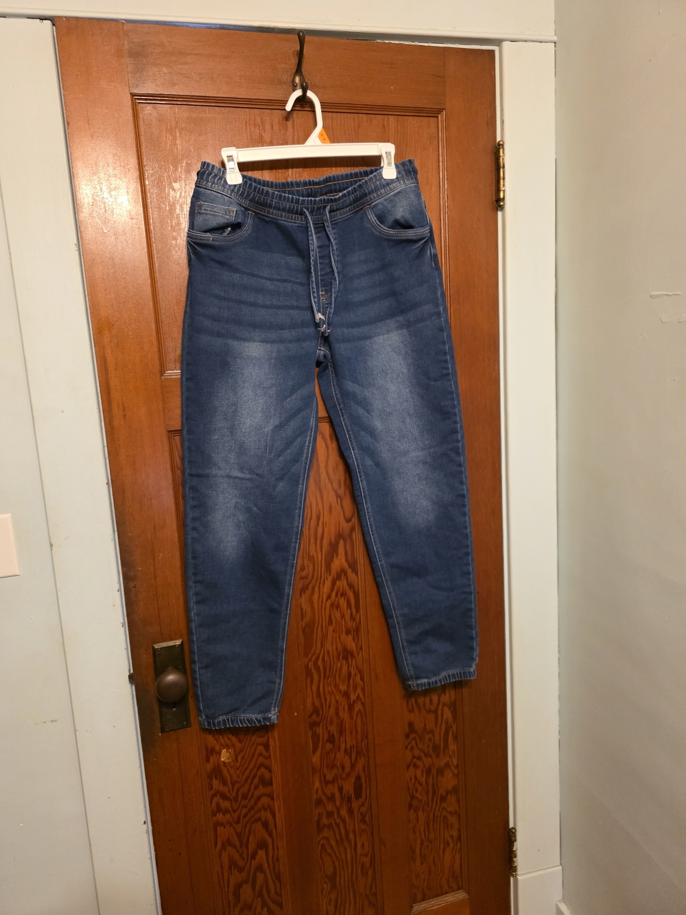 Blue Motion Dark Indigo Denim Jean Joggers- Navy Blue
